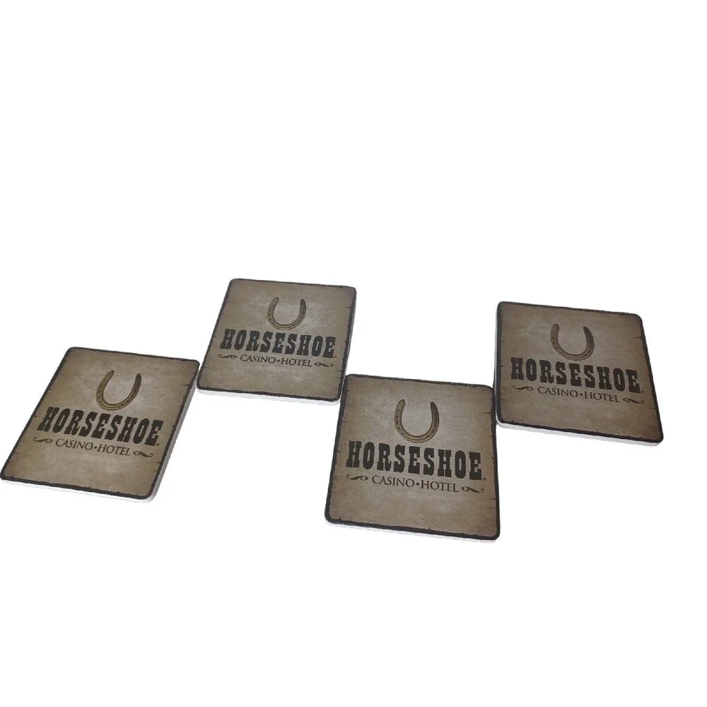 Horseshoe Casino Caster Stone CoasterSet Of 4